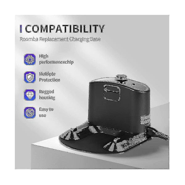 Ladestasjon for iRobot Roomba E5 E6 I1 I3 I4 I6 I7 I8 500 600 700 800 900-serien - Ladestasjon EU-plugg