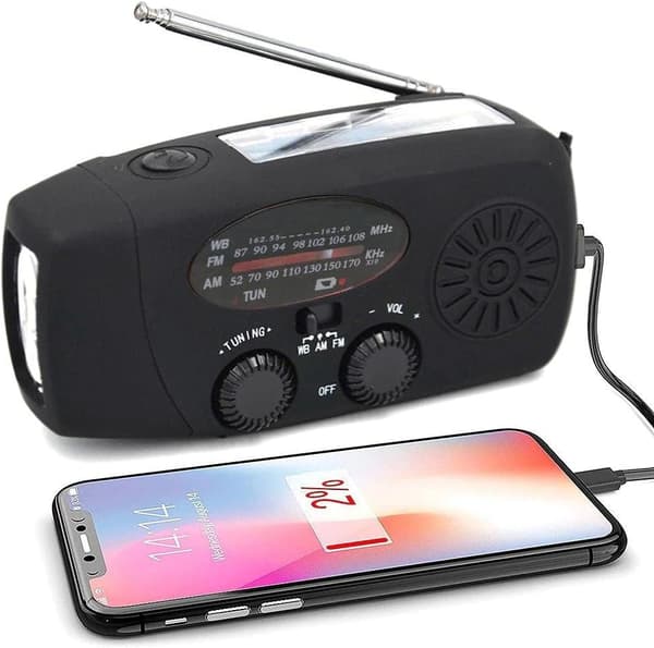 Kurvradio & Solcelleoplader/Nødradio & Powerbank