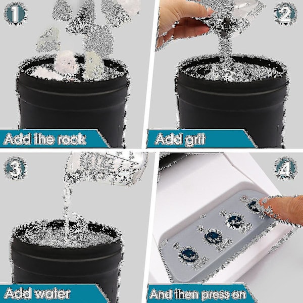 Willkey Professional Rock Tumbler Kit Rock Polisher for Children and Adults Electronic Rock Tumbler Kit with polisher, polishing grit and roller