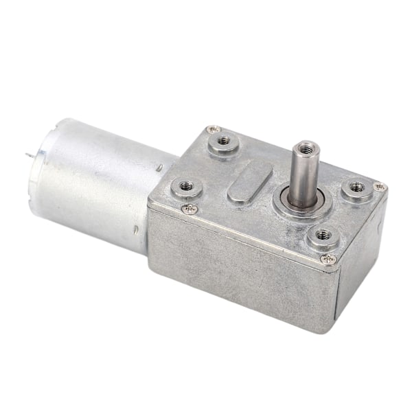 DC-växelmotor, enkel axel, CW CCW självlåsande snäckväxelmotor med bas för etikettskrivare, ugnar, 12 V, 50 RPM
