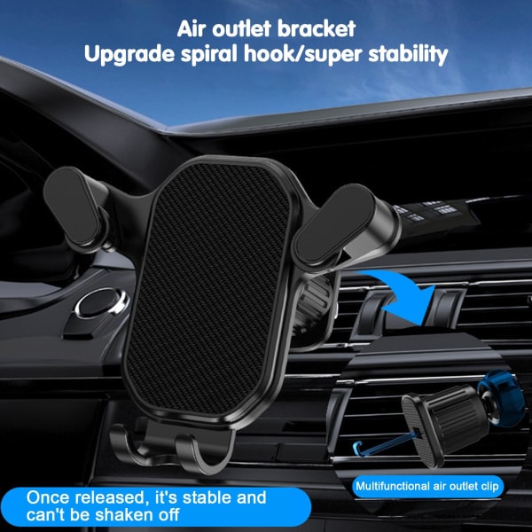 Universal bil mobiltelefonholder 360° rotation luftventil GPS-montering