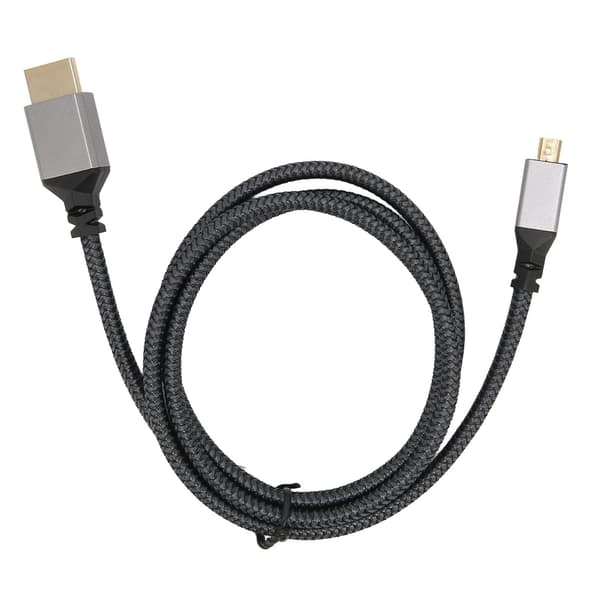 4K HD Multimedia Interface-kabel Hane till Hane 18Gbps Höghastighets 4K 60Hz HD Flätad Micro HD Multimedia Interface Adapterkabel 1 Meter [qb]