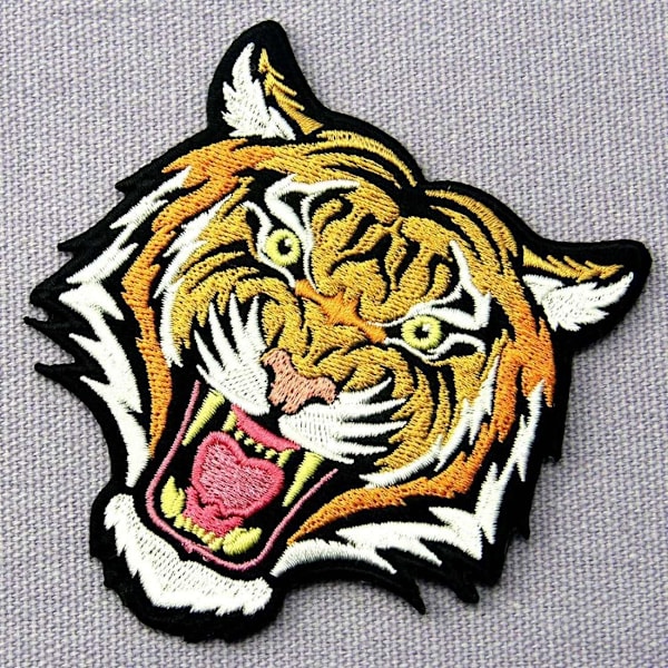 Den fruktansvärda Bengal Tiger Stripe broderade lappen strykjärn på Se