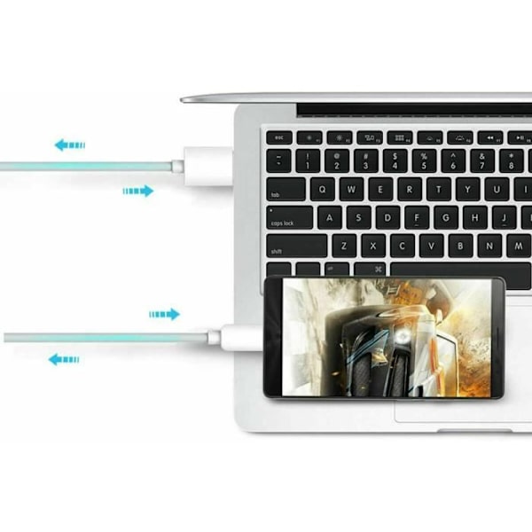 USB-laddningskabel 3M förstärkt sladd vit för iPhone 6 7 8 Plus X XS XR 11 Pro Max