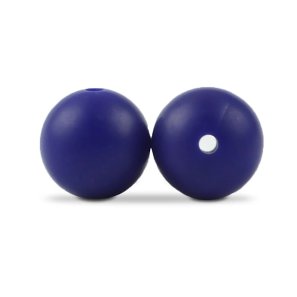 50 stk/pakning Silikonperle 9/12/15MM Perle for smykkefremstilling Armbånd DIY Smokkkjede Halskjede Smykketilbehør navy