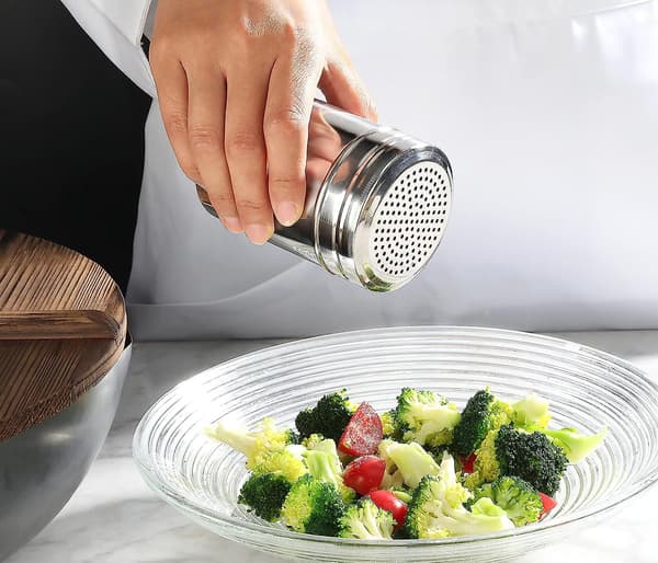 Saltspreder i rustfritt stål for salt, sukker, krydder og pepper
