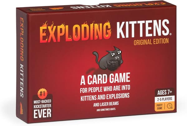 Exploding Kittens Original Edition EKG-ORG1-1 Brädspel, Flerfärgad, 11.2 x 16.21 x 3.81 cm