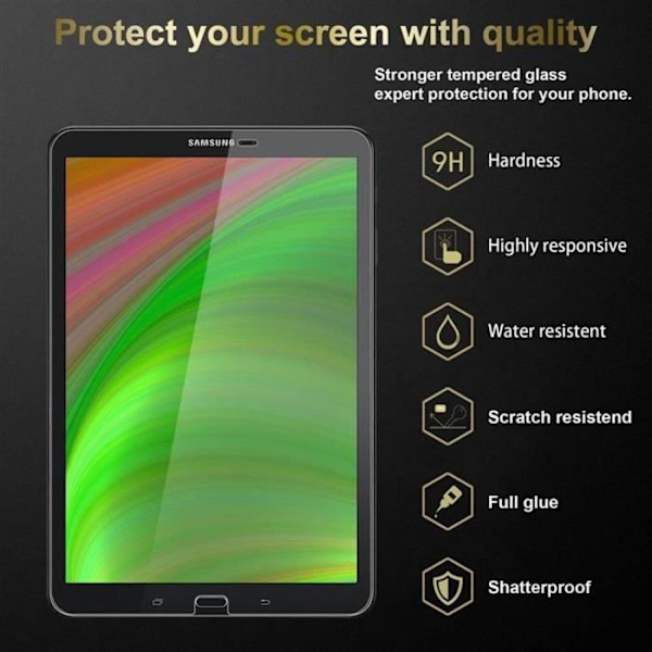 Cadorabo skyddsglas för Samsung Galaxy Tab A 2016 (10.1\") SM-T585N / T580N i HÖGT TRANSPARENT härdat skärmskydd