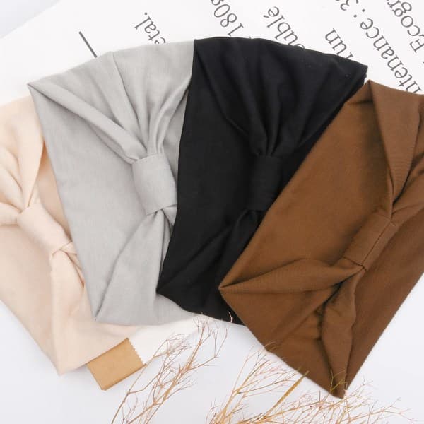 4-pack hårband för kvinnor, breda hårband för flickor, elastiska löpband, yogaband