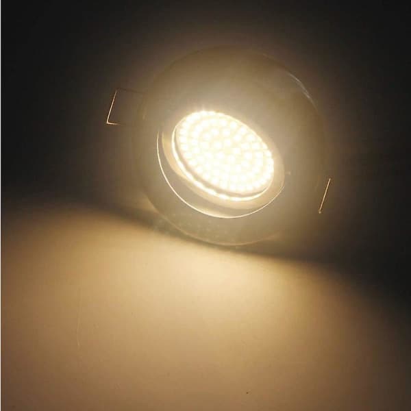 1 stk x 5w LED downlight 3000k varmhvit 230v, 55mm