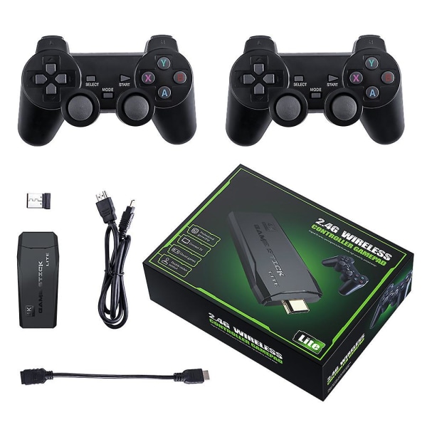 Retro spillkonsoll, spill Game Stick, stick klassiske spill, plug and play videospill for tv, 10 000+ spill, hdmi + 2 spillkontrollere