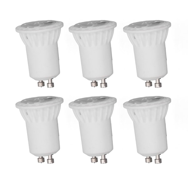 6-pack LED MR11 Keramiska Glödlampor 4W 360LM Utan UV 120 Graders Strålvinkel GU10-Fäste Hembelysningsverktyg AC 220V Varmvitt Ljus 3000K