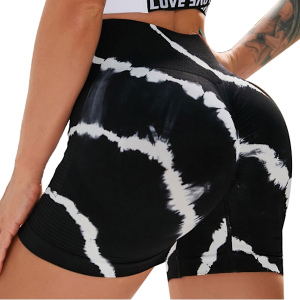 Kvinnors lyftande booty shorts hög midja träningsshorts M