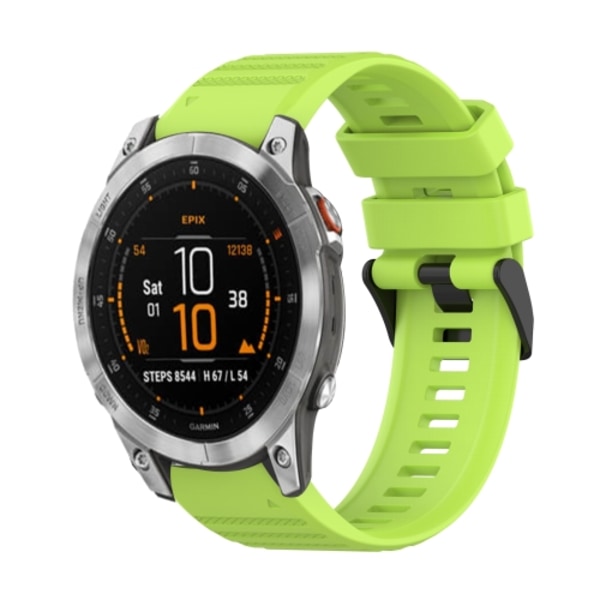 Garmin Epix Gen 2 22mm vaakasuuntainen tekstuuriranneke irrotustyökalulla Lime Green