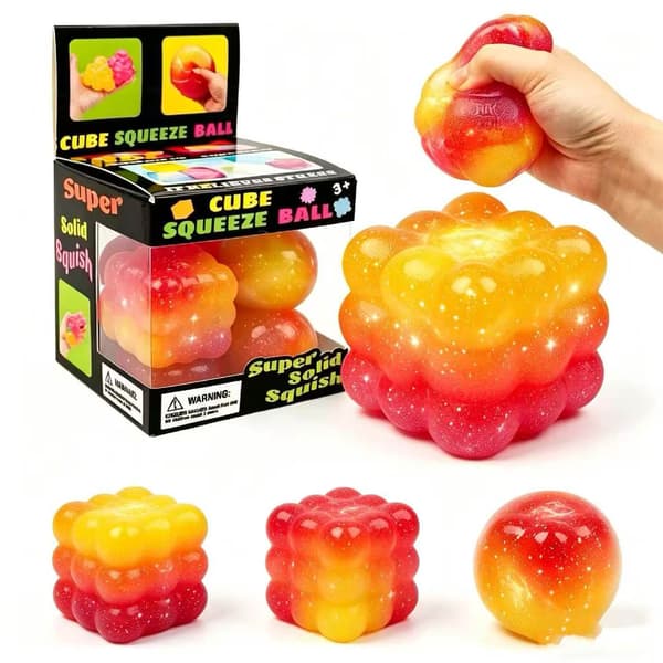 Stressavlastande leksak Maltos Squishy Mjuk Långsamt Stigande Kläm Fidget Leksak Avslappningspresent för Barn Vuxna (1st)*Tiny Cube 4* Tiny Cube 4