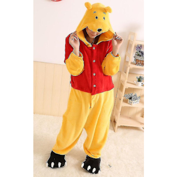 Halloween Unisex Onesie Kigurumi Fancy Dress Costume Huppari Pyjama Yöasu - 9-1 - Täydellinen Nalle Puh Win The Pooh XL for 180-190cm