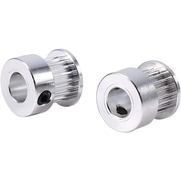 2 stk. Remskive Remskive GT2 20 Tænder Hul 8mm Bredde Knast Remskive Aluminiumlegering Hjul til Lefou 3D Printer Sunmostar