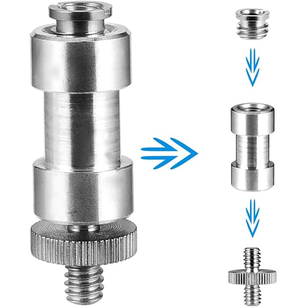 Kameraskruv, 1/4\" och 3/8\" Konverterhanegängade skruvar Set för kamera/stativ/monopod/ljusstativ (20st)