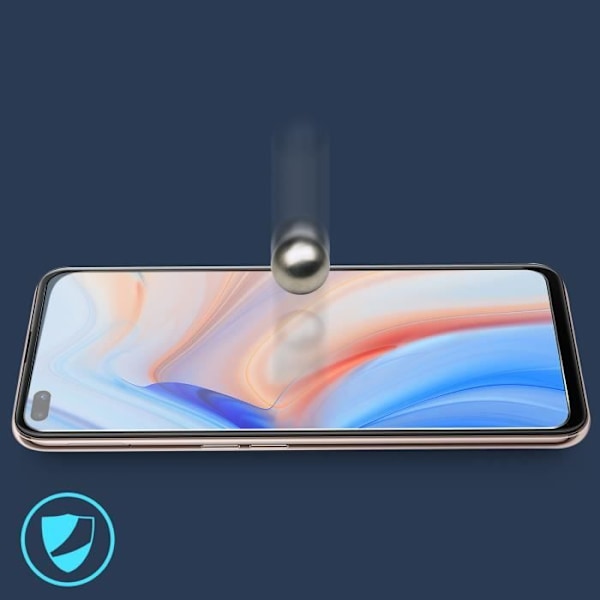 Oppo Reno 4Z skærmbeskytter i hærdet glas 9H Anti-fingeraftryk - Transparent Hvid