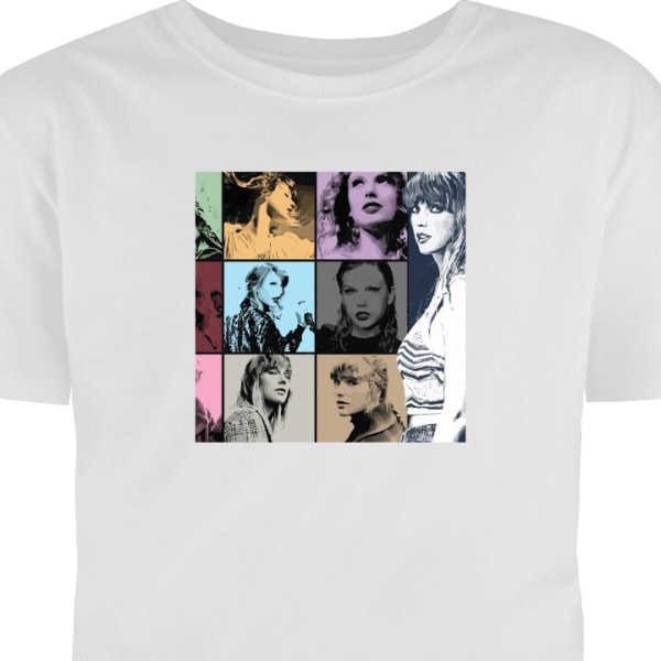 T-skjorte Taylor Swift hvit S white pp