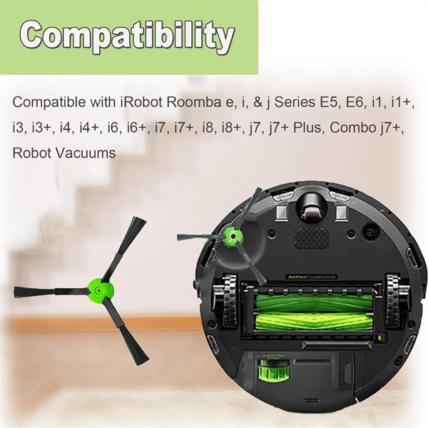 Sidebørster til IRobot Roomba E, I, & J Serier E5, E6, I1, I1+, I3, I3+, I4, I4+, I6, I6+, I7, I7+, I8, I8+, J7, J7+{BT}