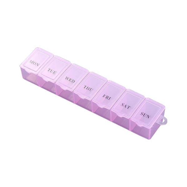 5 stycken, bärbar transparent pillerlåda med 7 mönster