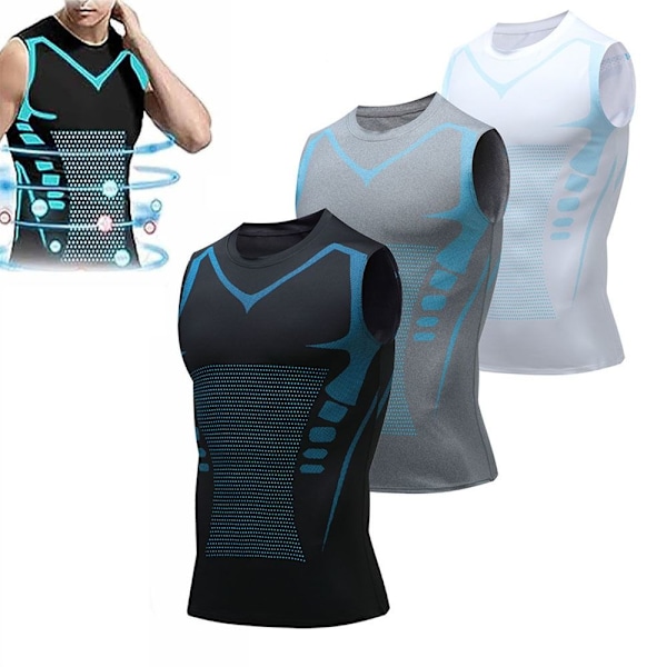 Ionic Shaping Vest Sport Skintight Vests HVID 3XL hvid white 3XL