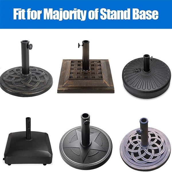 8 stk. paraplyfod stand hulring prop og hætte terrasse paraplyfod stand base stabilisator