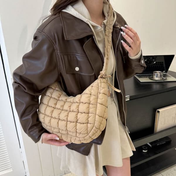Skulderveske Puffy Håndveske KHAKI Khaki