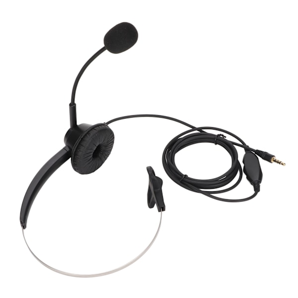 3,5 mm Callcenter-headset brusreducerande enkel öra kundtjänst headset med mikrofon för VOIP-telefoner