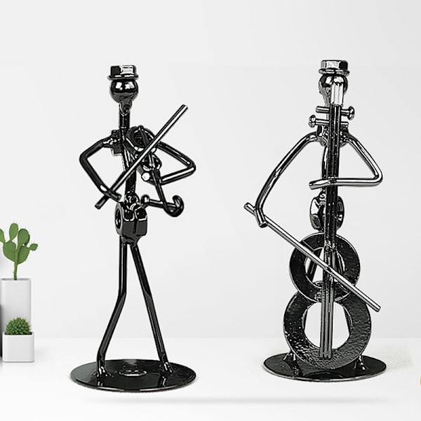 Metallmusiker Gitarrist Statue Musikinstrument Little I F