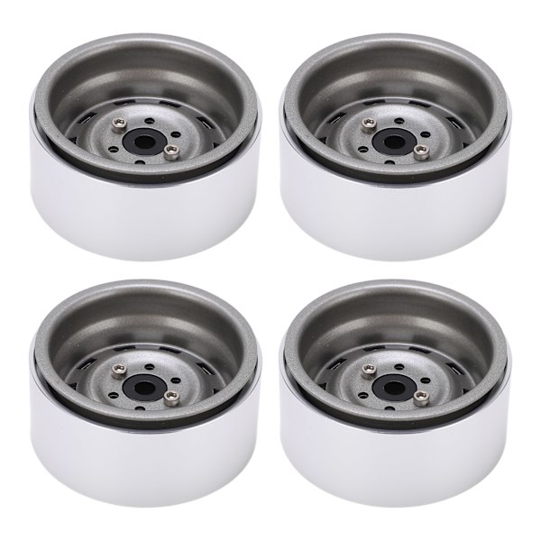 4 stk. 1,9 tommers metallfelger 10 firkantede hullnav for AXIAL SCX10 1/10 RC klatrebil - titanfarge
