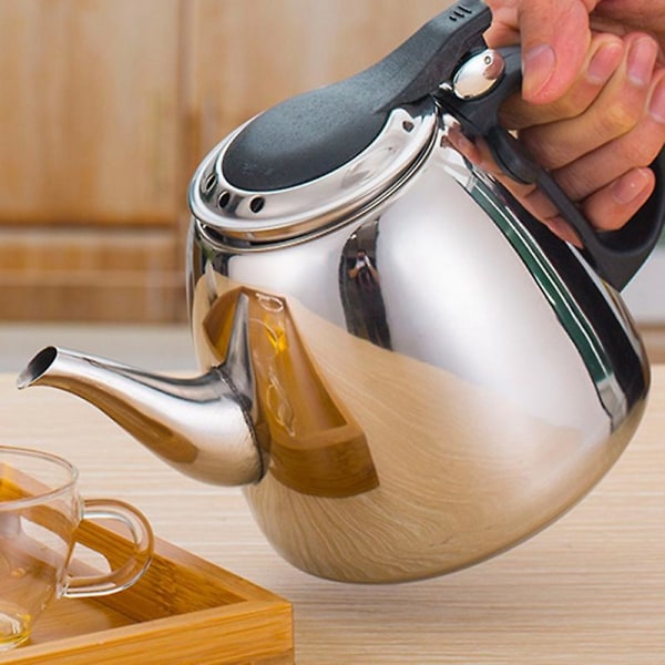 1,2L induktionskomfur Tekande Kreative køkkenredskaber Kedel i rustfrit stål flad bund kaffe