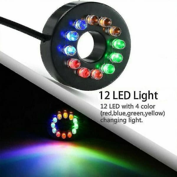15W 800L/h Fontänpump, Damm Pump, Vattenlekpump, Trädgårdspump, Fontänpump med 12 LED