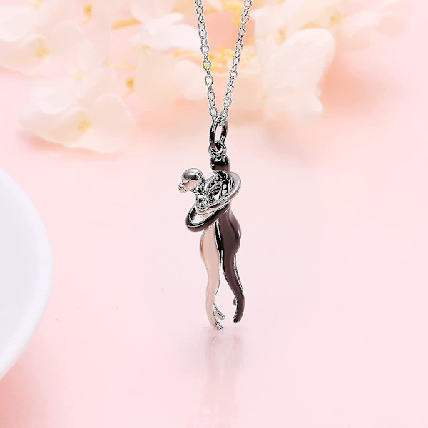 Krama halsband par S925 Sterling Silver Hug Halsband Älskade smycken för honom och hennes älskare Alla hjärtans dag present