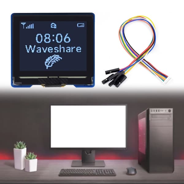 Multifunktionella 1,32 tums OLED-moduler 128x96 Upplösning Display med 4-tråds SPI och I2C-gränssnitt för Ardui/Raspberry/STM32[qb]