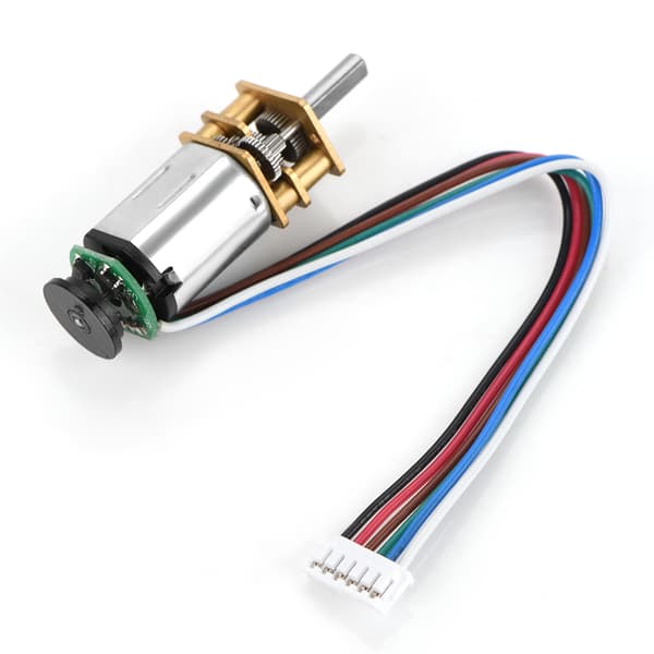 DC6V 2W GBMQ-GM12BY20 Gear Motor med magnetisk kodet disk Hall Encoder (6V 70RPM)