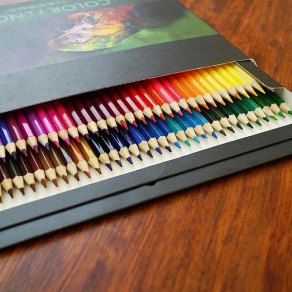 72 farvede blyanter sæt til børn farvelægningsbog til voksne tegning i kunst