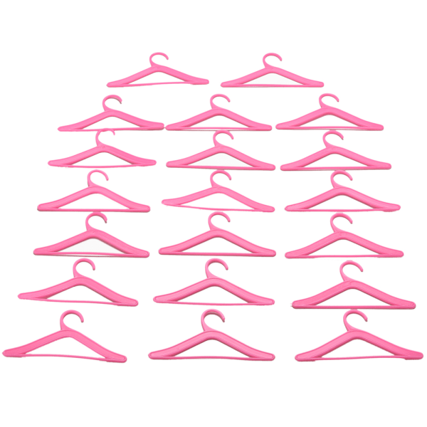 20 pink hangers for Barbie dolls accessories