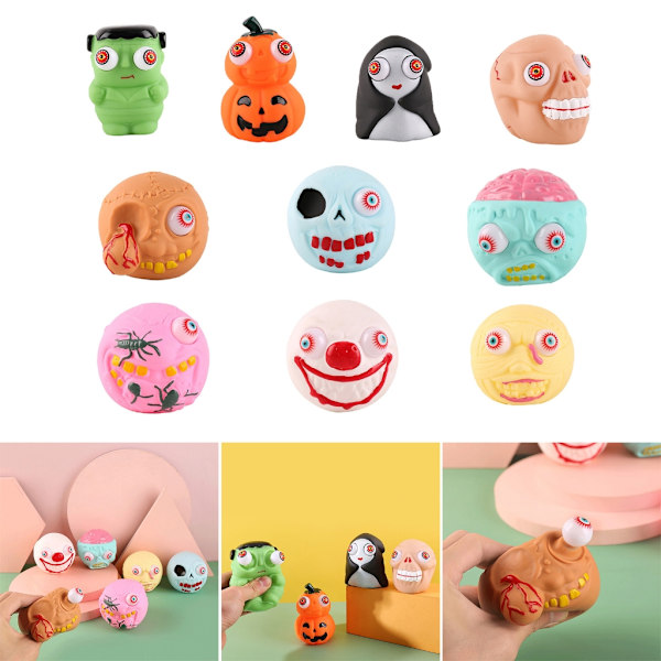 Squishy legetøj Mini Squishy Skull Head legetøj Squishy FidgetToy Squishy Soft Squeeze Stress Reliever legetøj til børn og voksne Brown 0.06