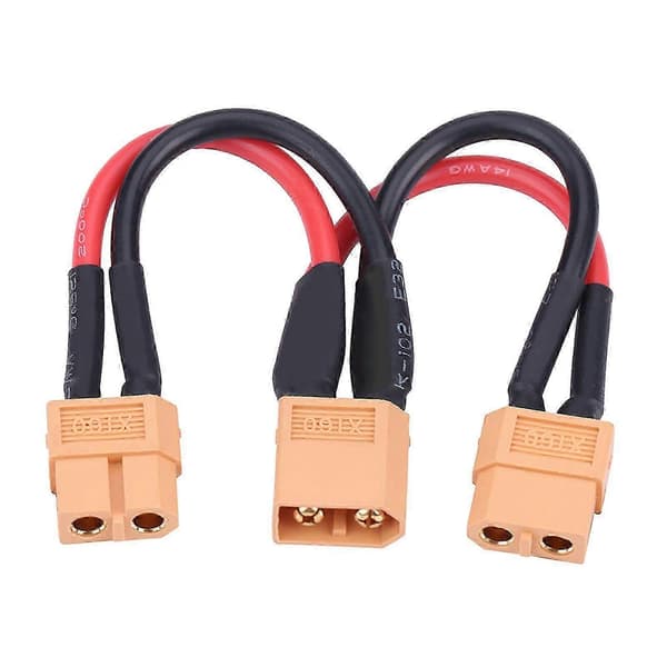 hård XT60 Parallel Batteripakke Stik Adapter 14AWG Kabel til RC Lipo 1 Han til 2 Hun intelligens
