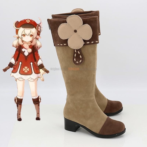 Genshin Impact Klee Anime Karakter Sko Cosplay Sko Støvler Fest Kostume Tilbehør 43