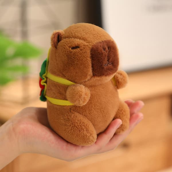 2026 Capybara Plysch Nyckelring 12cm Söt Djurdocka Hänge Presentidé**bröd bread