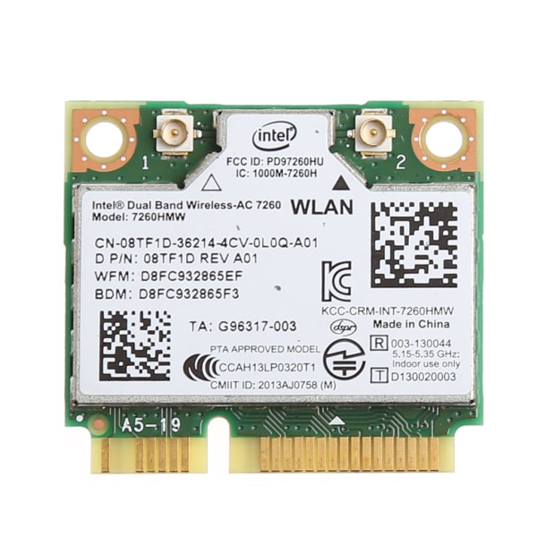 7260HMW Mini PCIe Wifi -kortti PCI-Express-verkkoadapteriliitin Dual Band 5G