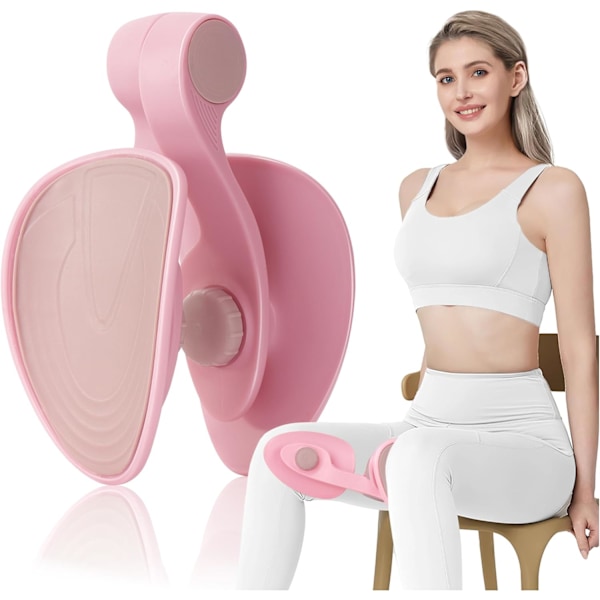 Lantiotreenaaja naisille ja miehille, reiden lihasten treenaaja, kuntoilulaite, sisäreiden treeniväline Pink