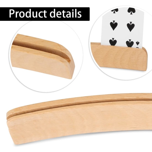 Korthållare, 2 pokerhållare, spelkortshållare, handsfree spelkortshållare, spelkortshållare för barn, vuxna, äldre, funktionshindrade