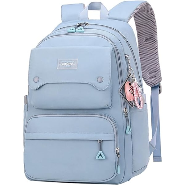 Casual Backpack for Teenage Girls High Middle School Daypack (Blue)