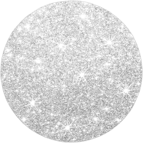 Sølv Glitter Underkopper - Sæt af 6, 40cm