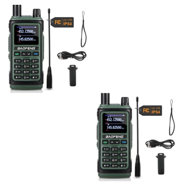 1/2/3 UHF/VHF langaton taajuuskopiointi kädessä pidettävä radiopuhelin Vihreä Green 2 Set
