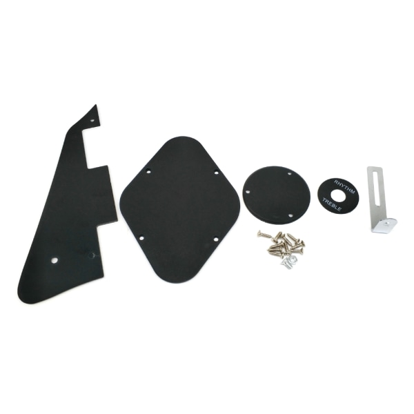 Standard LP pickguard/kontrol bagplade/afbryderafdækning monteringsskrue til Les Paul Style guitar, 1 lag sort/gul Black 0.08